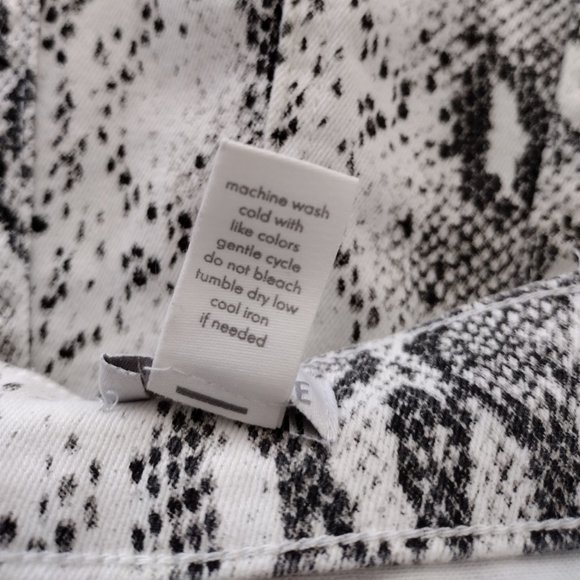 West of Melrose Black and White Snake Print Button Down Mini Skirt - Picture 14 of 15